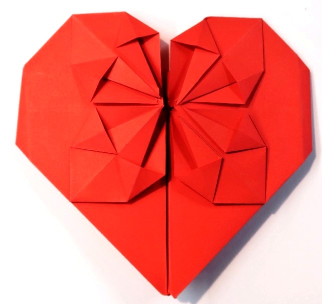 Serce origami - efekt naszej pracy!